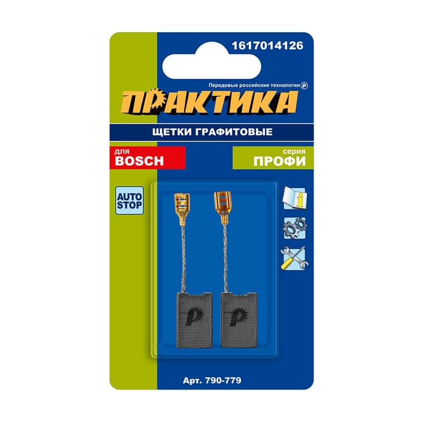 Щетка графитовая ПРАКТИКА для BOSCH 6.2×16×25.4 мм 3