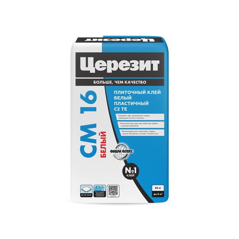 Клей для плитки Ceresit CM 16 эластичный, 25 кг 7
