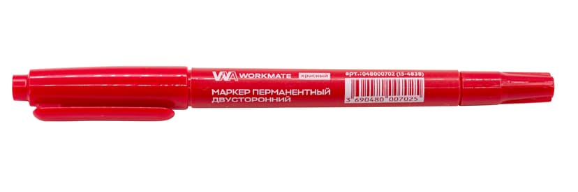 Маркер перманентный двусторонний красный, ширина линии 0,5-1 мм 1