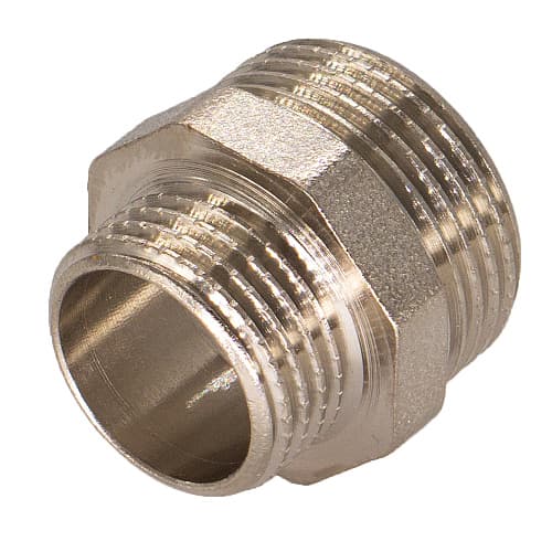 Ниппель латунный переходной СТМ 3/4"×1/2" с наружной резьбой 1