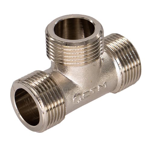 Тройник латунный СТМ 1/2" с наружной резьбой