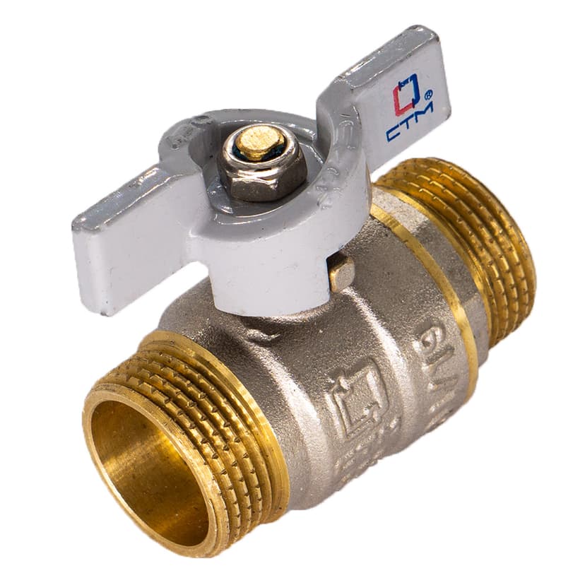 Кран шаровой СТМ Стандарт CW-MMB-012 1/2", латунь, бабочка, наружная резьба 1