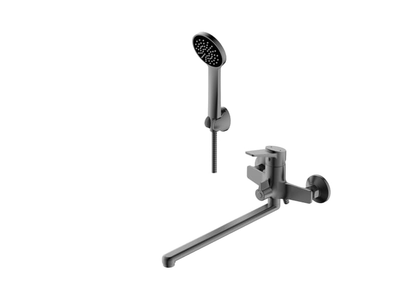 Смеситель Potato P22155OH для ванны, однорычажный, настенный, графит 1