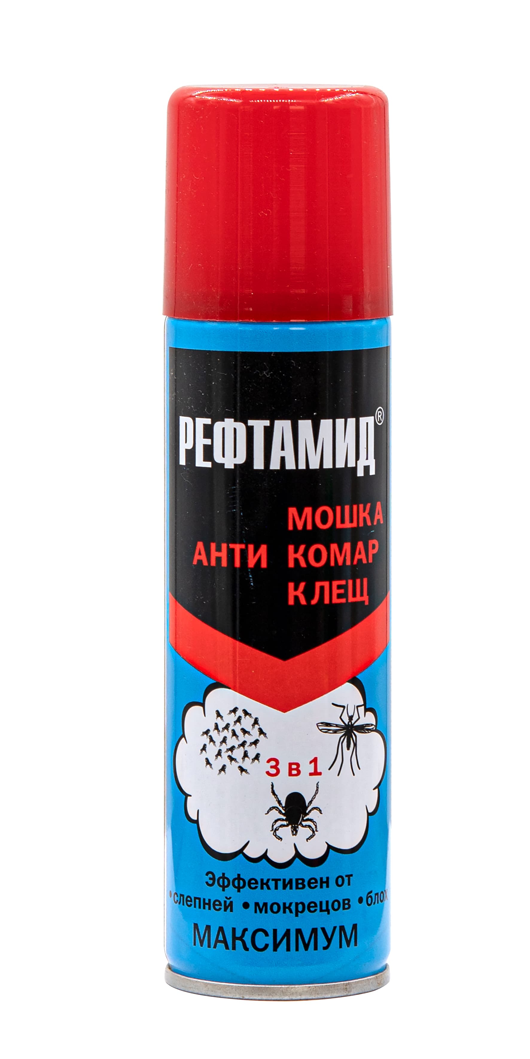 Аэрозоль от комаров и клещей Рефтамид Максимум, 28% ДЭТА, 147 мл