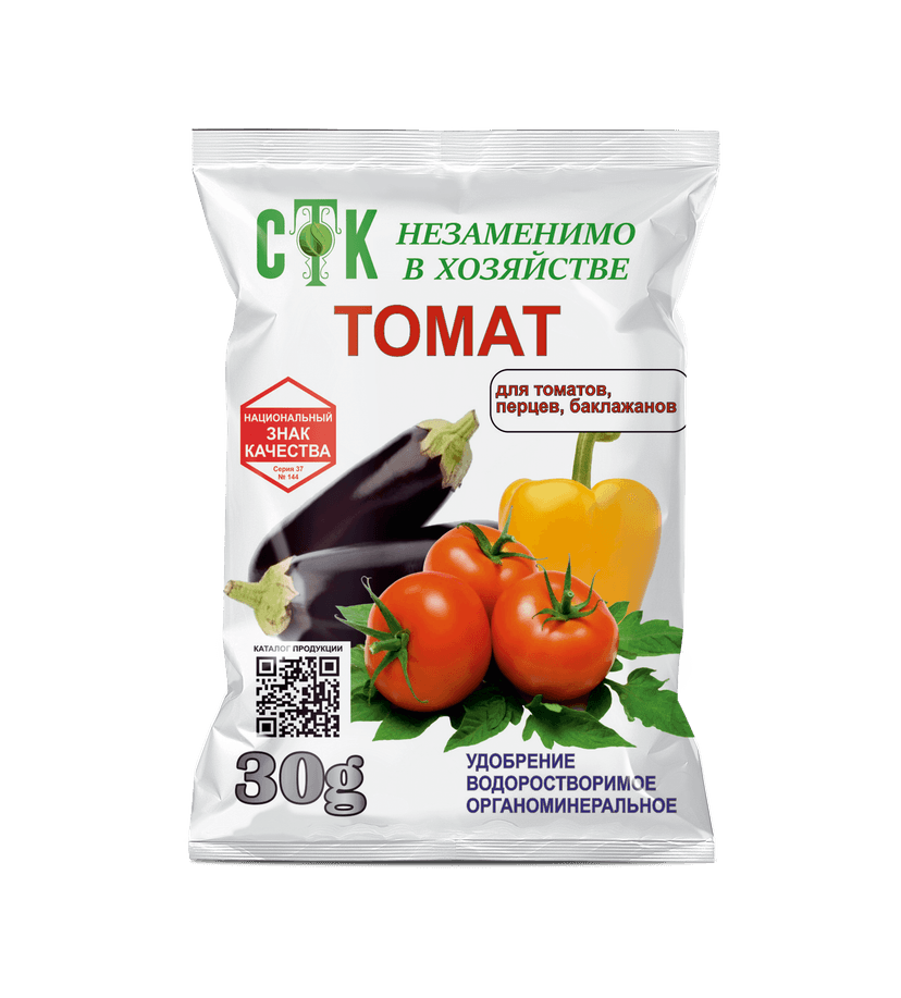 Удобрение органоминеральное СТК для томатов, 30 г 1