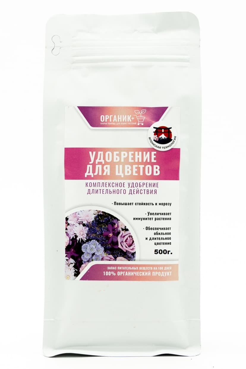 Удобрение органическое Органик+ для цветов, 500 г 1