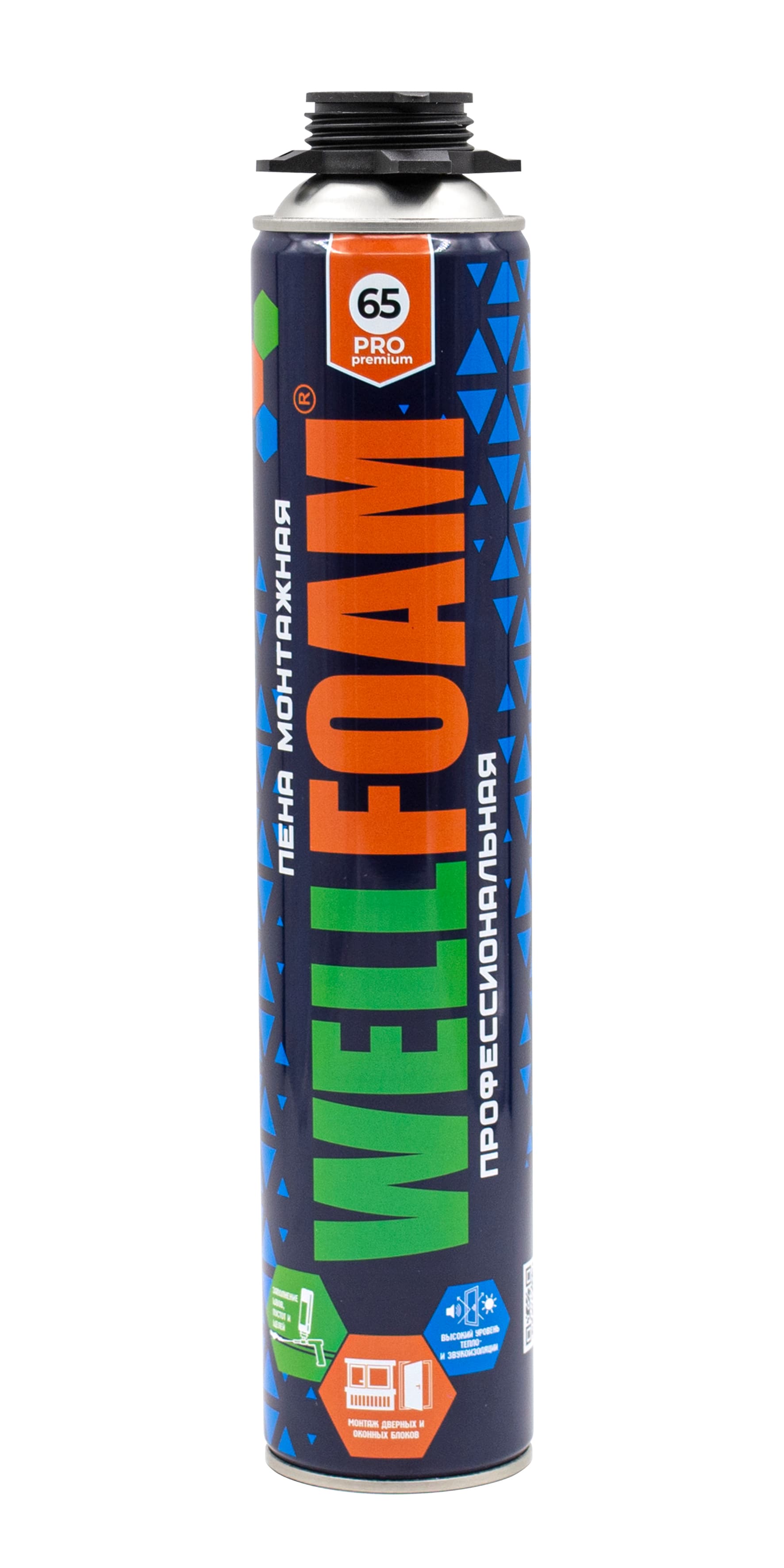Пена монтажная WELLFOAM 65 профессиональная всесезонная, 1000 мл