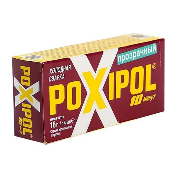 Клей холодная сварка POXIPOL эпоксидный двухкомпонентный прозрачный, 14 мл 1