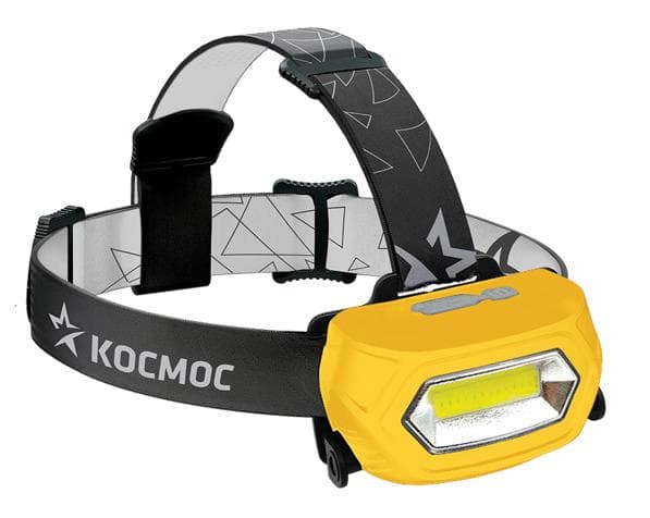 Фонарь Космос KOC-LiPoH3WCOB налобный светодиодный аккумуляторный 240 лм, 3 режима, 70×50 мм 1