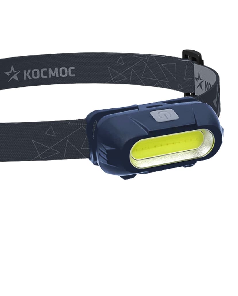 Фонарь Космос KOC514Lit налобный светодиодный 3Вт 180 лм, IP54, аккумулятор 18650, USB 1