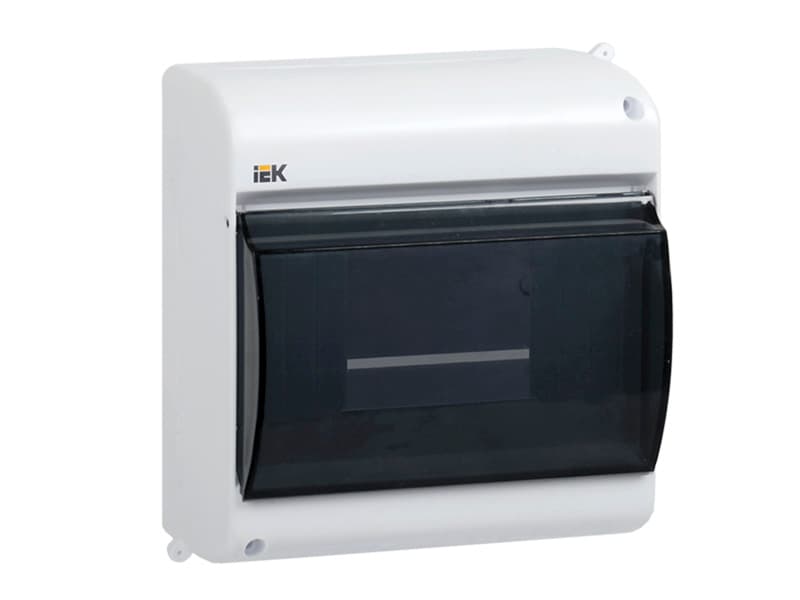 Бокс IEK КМПн 2/2 с прозрачной крышкой на 2 автомата, навесной, IP30 1