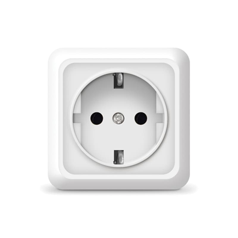 Розетка Universal Олимп одинарная 16А, для открытой проводки, с заземлением, белая 1