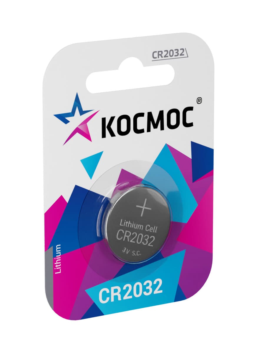 Батарейка Космос CR2032 литиевая, блистер