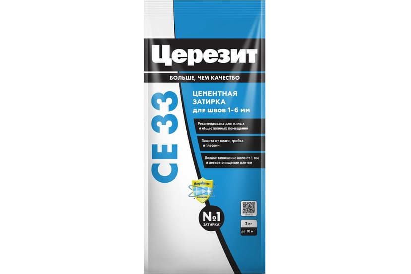Затирка для швов плитки цементная Ceresit CE 33, 2 кг, графит 12