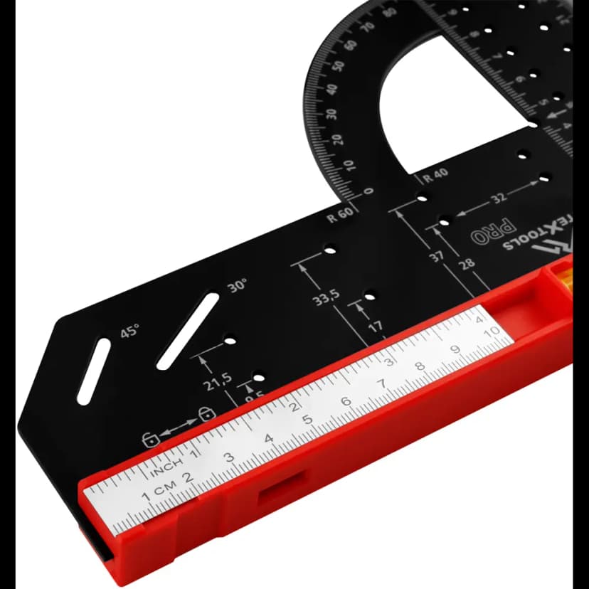 Угольник универсальный VERTEXTOOLS PROFI для маркировки, сталь 2