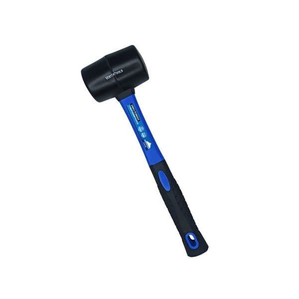 Киянка резиновая VERTEXTOOLS 225 г, черная резина, фибергласовая рукоятка 1