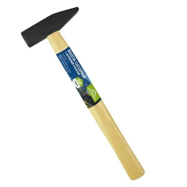 Молоток слесарный VERTEXTOOLS 500 г, квадратный боёк, рукоятка FSC