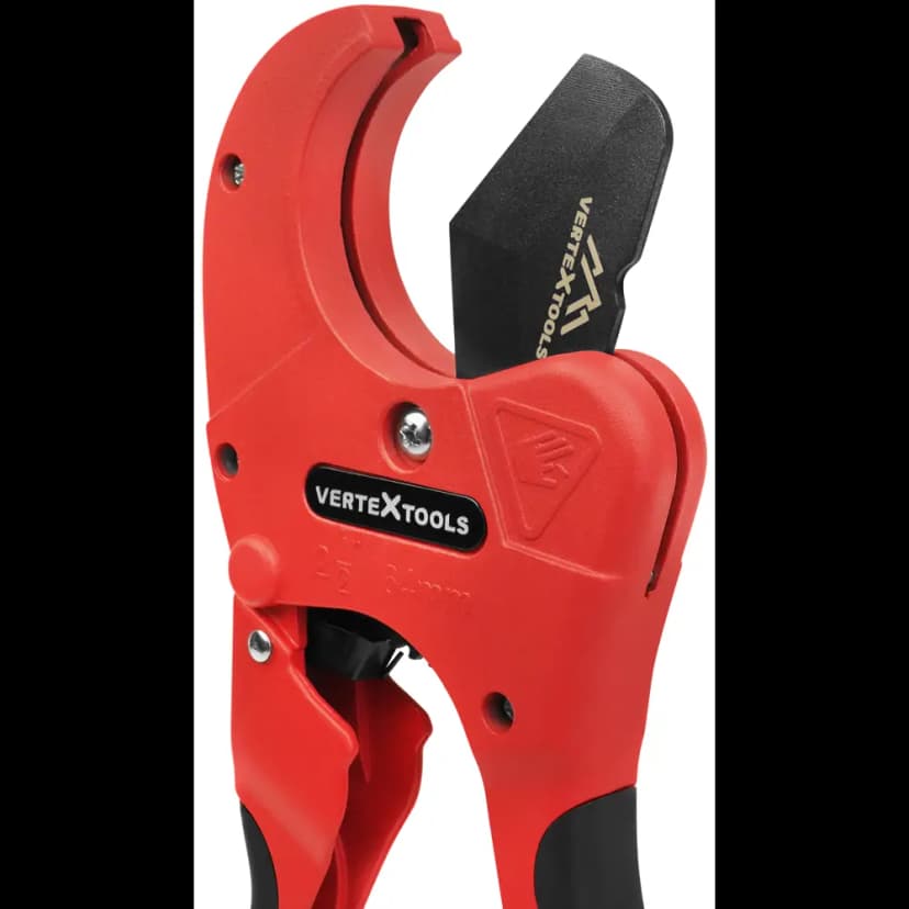 Ножницы для пластиковых труб VERTEXTOOLS PRO 64 мм, храповой механизм 2