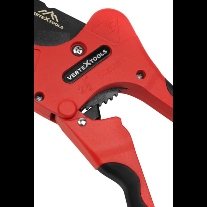 Ножницы для пластиковых труб VERTEXTOOLS PRO 64 мм, храповой механизм 5