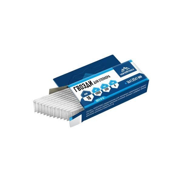Гвозди для степлера VERTEXTOOLS тип 8, 16 мм 1