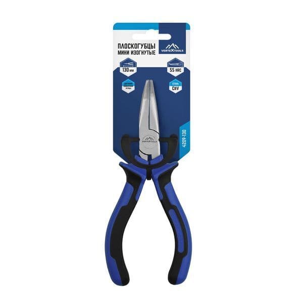 Плоскогубцы VERTEXTOOLS мини изогнутые 130 мм 4