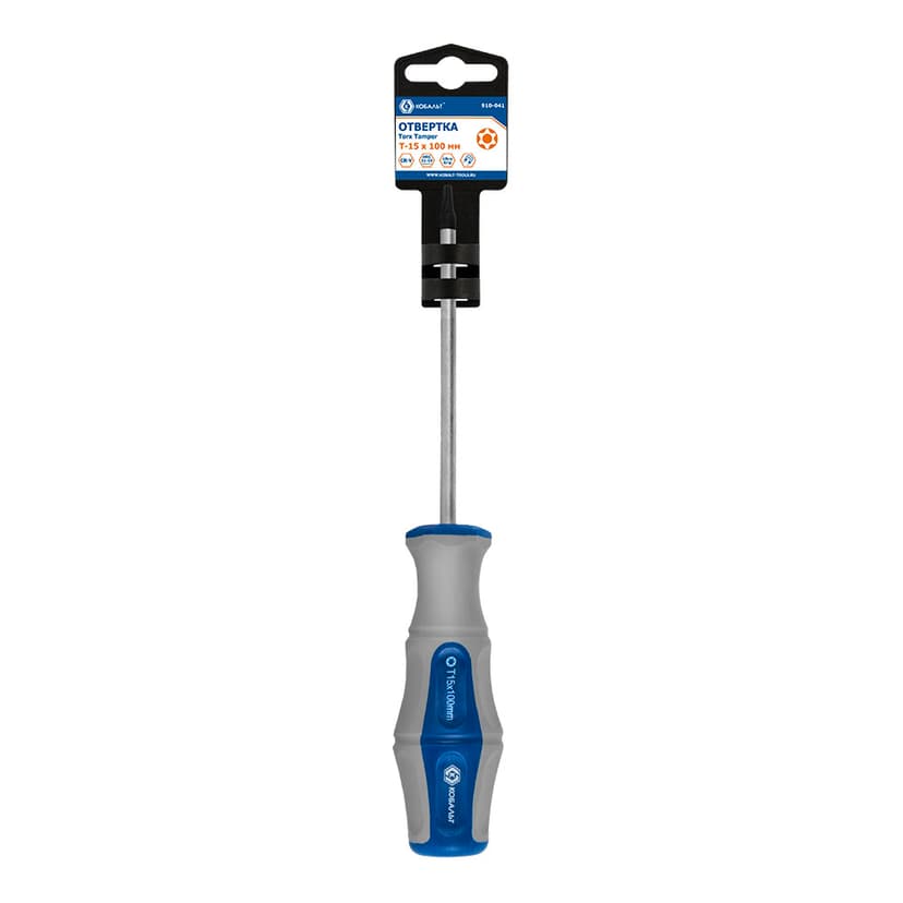 Отвертка КОБАЛЬТ Torx Tamper T15 100 мм 2