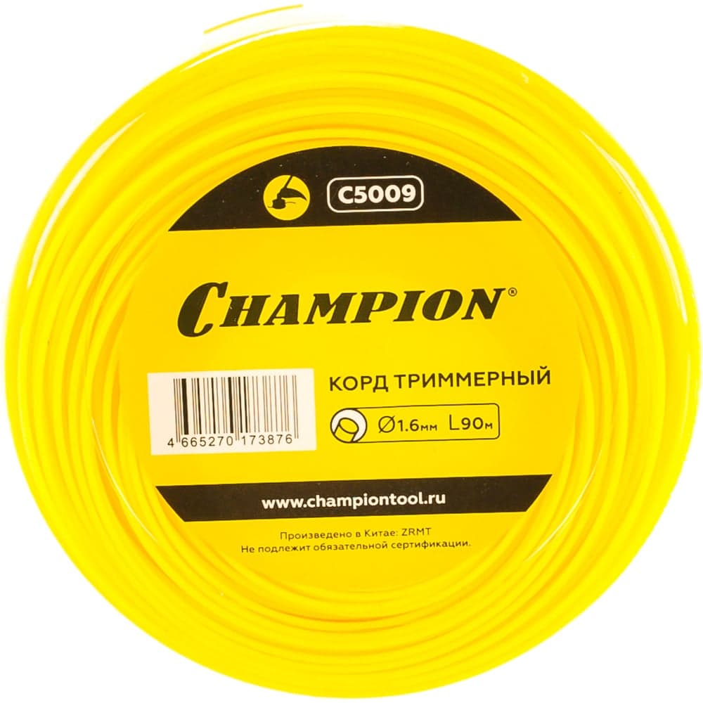Корд для триммера CHAMPION Round 1.6мм×90м
