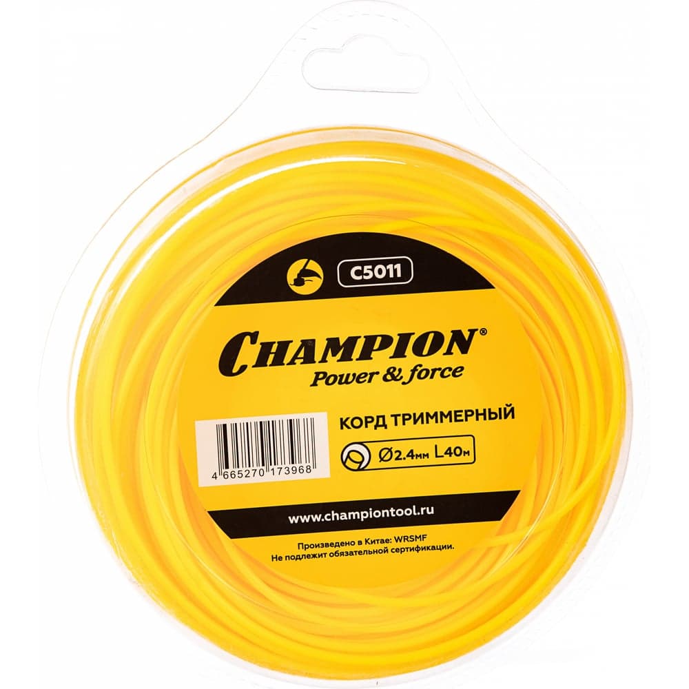 Корд для триммера CHAMPION Round 2.4мм×40м