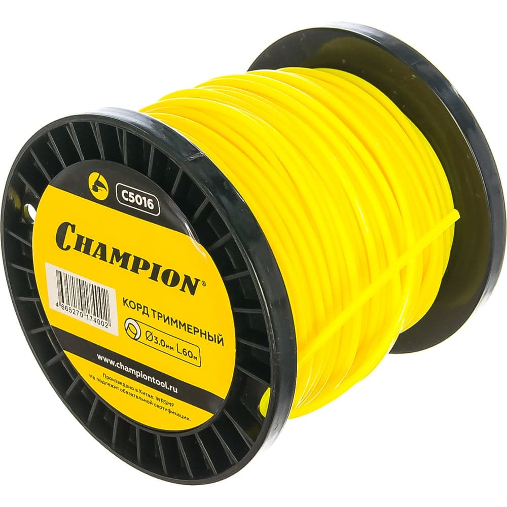 Корд для триммера CHAMPION Round 3.0мм×60м