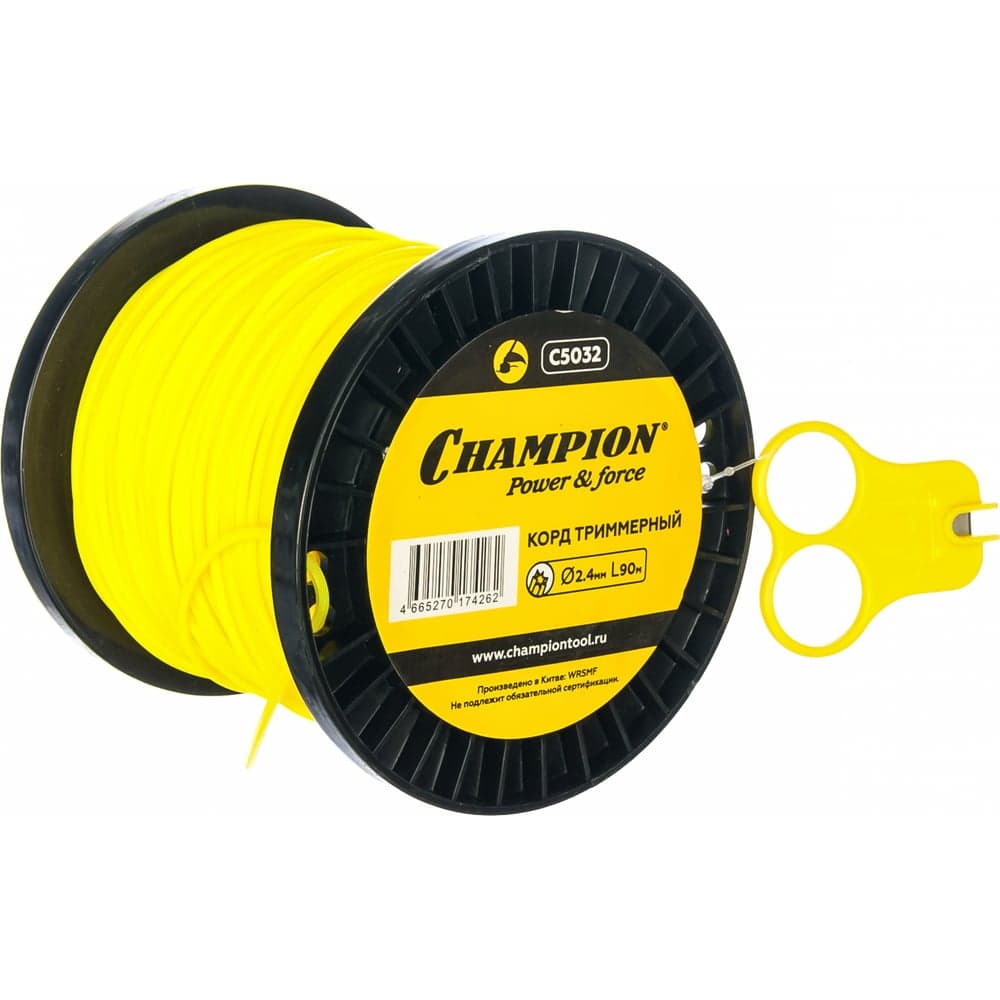 Корд для триммера CHAMPION Star 2.4мм×90м