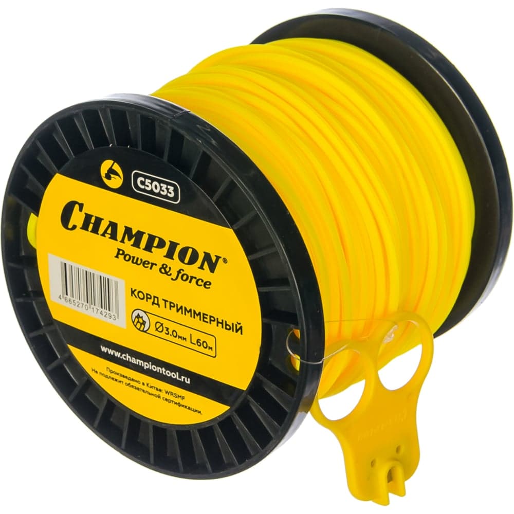 Корд для триммера CHAMPION Star 3.0мм×60м