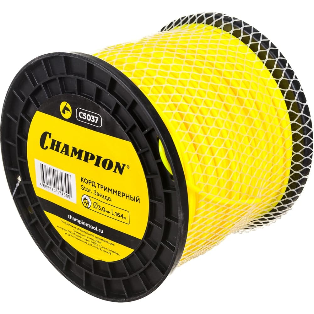 Корд для триммера CHAMPION Star 3.0мм×164м