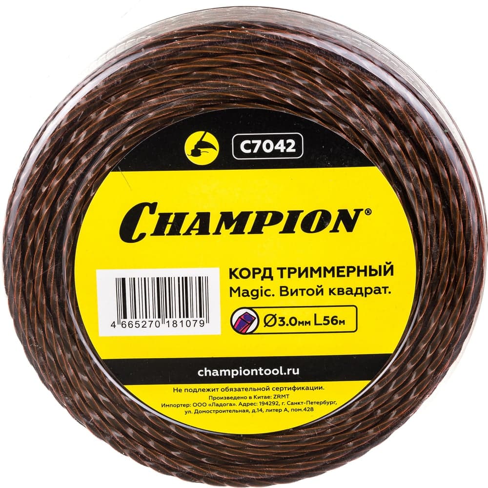 Корд для триммера CHAMPION Magic 3.0мм×56м