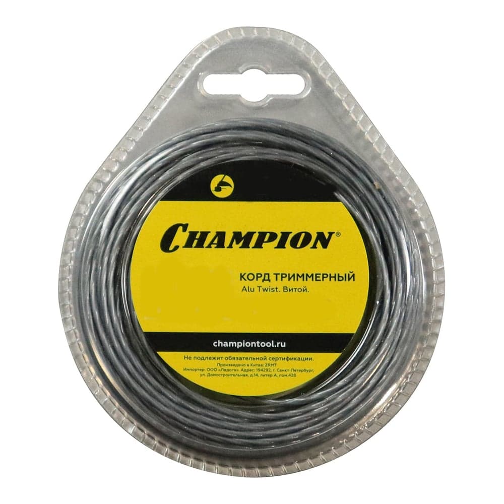Корд для триммера CHAMPION Alu Twist 3.0мм×60м