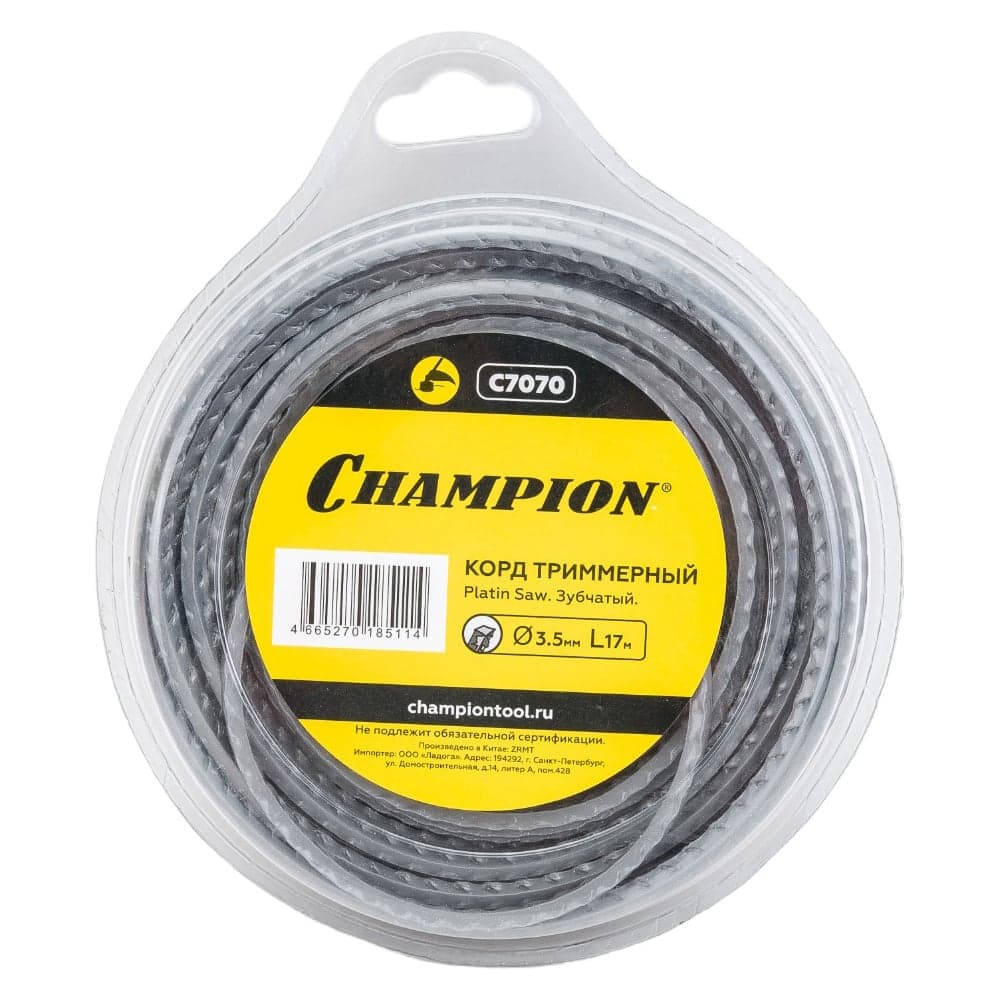 Корд для триммера CHAMPION Platin Saw 3.5мм×17м