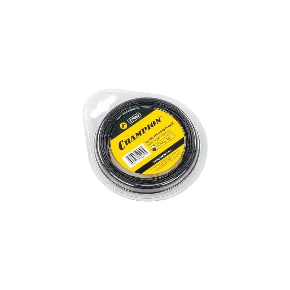 Корд для триммера CHAMPION Ellipse Twist 1.3мм×15м