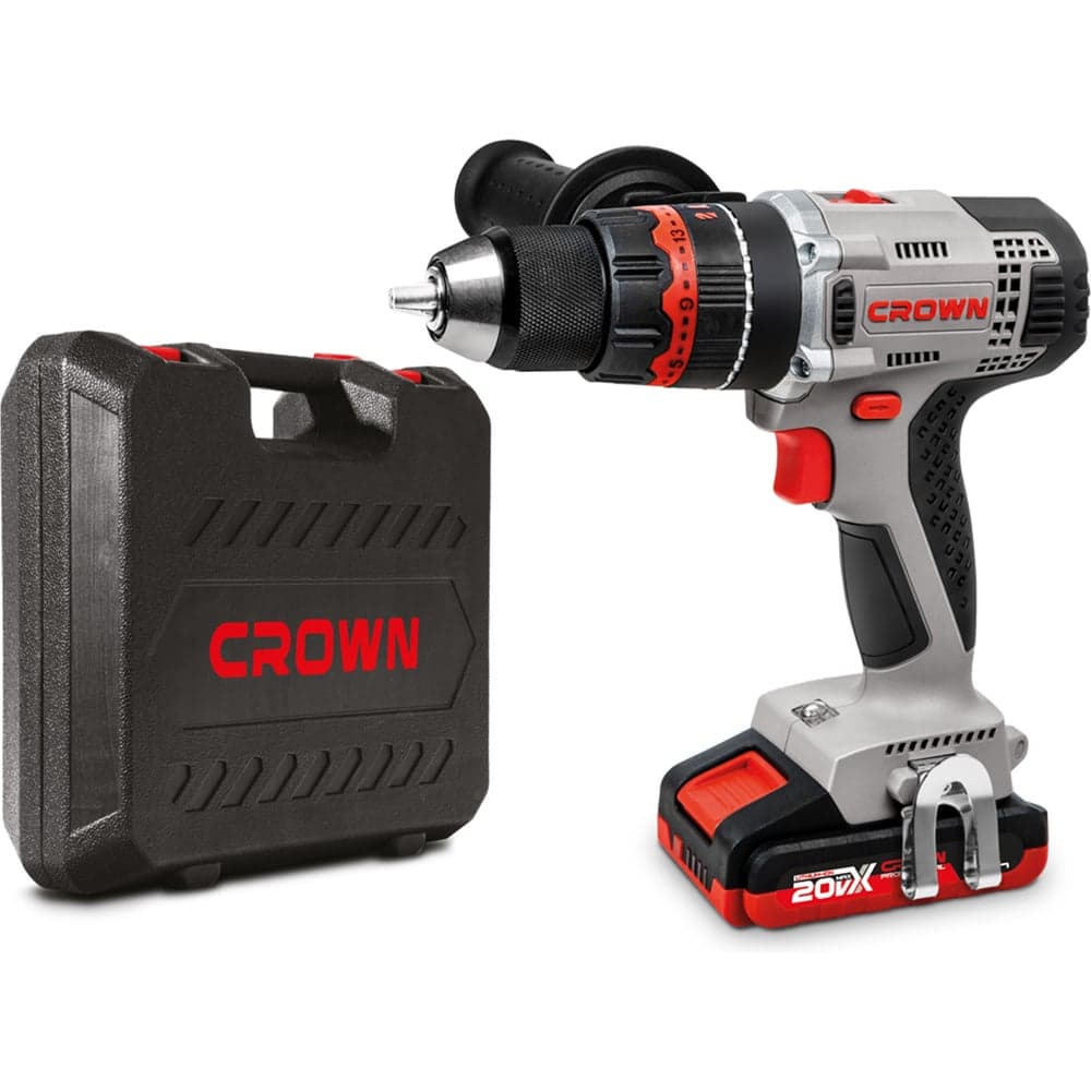 Ударный аккумуляторный шуруповёрт CROWN CT21075HMX-2