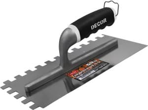 Гладилка DЕCOR 2К 280х130мм нерж.зуб 12х12 мм, 0,7 мм