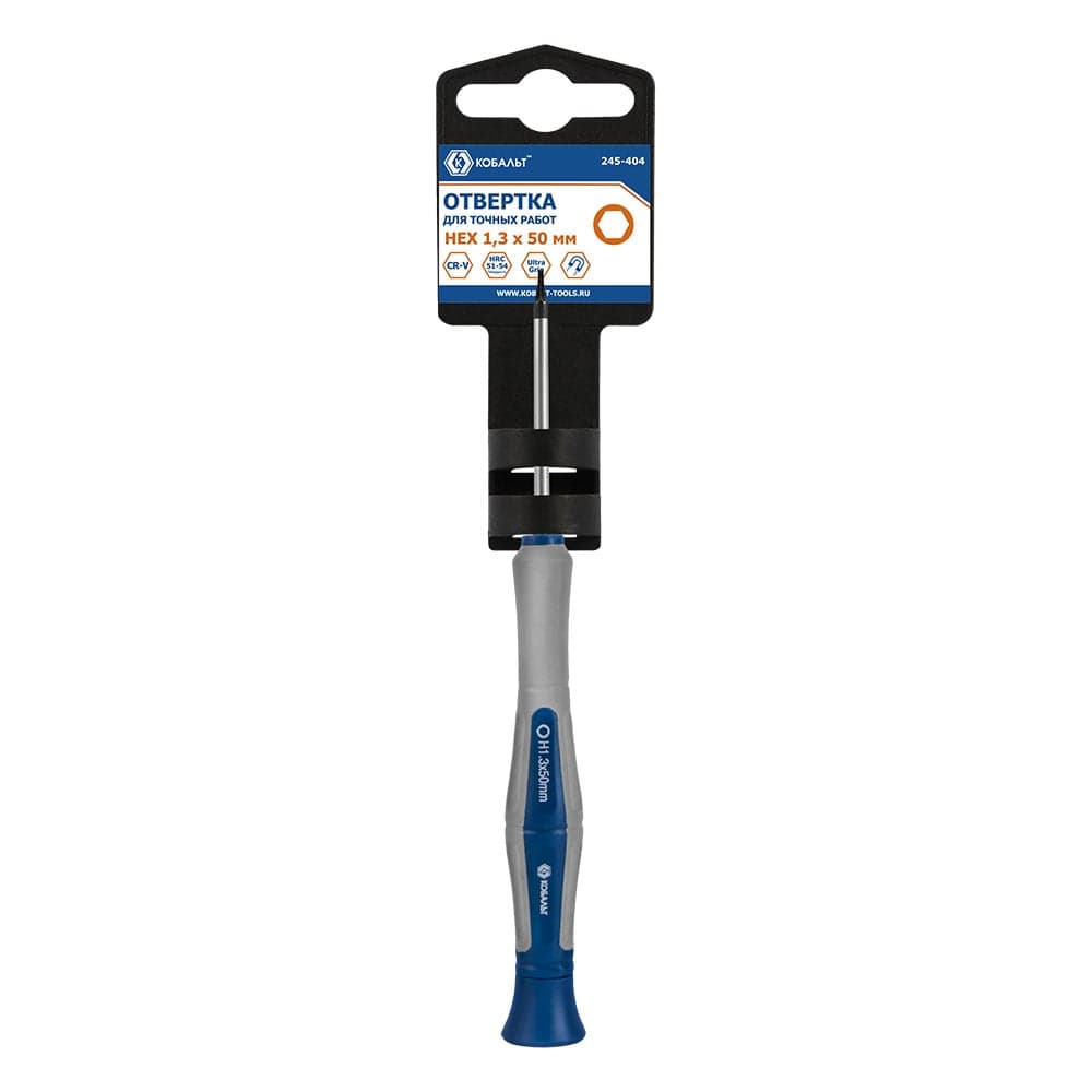 Отвертка точная КОБАЛЬТ Ultra Grip HEX 1.3 × 50 мм CrV