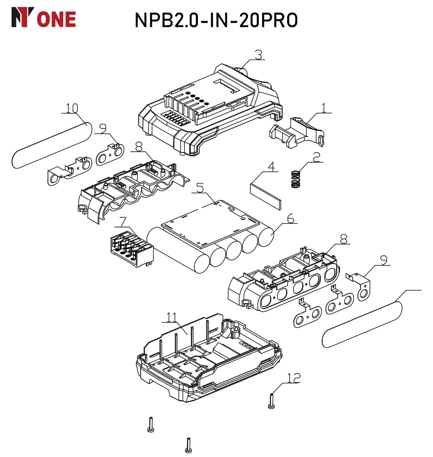 Аккумулятор INDUSTRIAL NPB 2.0-IN-20PRO Li-Ion 20 В 2.0 А·ч