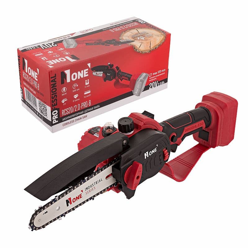 Пила цепная аккумуляторная INDUSTRIAL RCS20/2.0-PRO-B 20 В шина 15 см