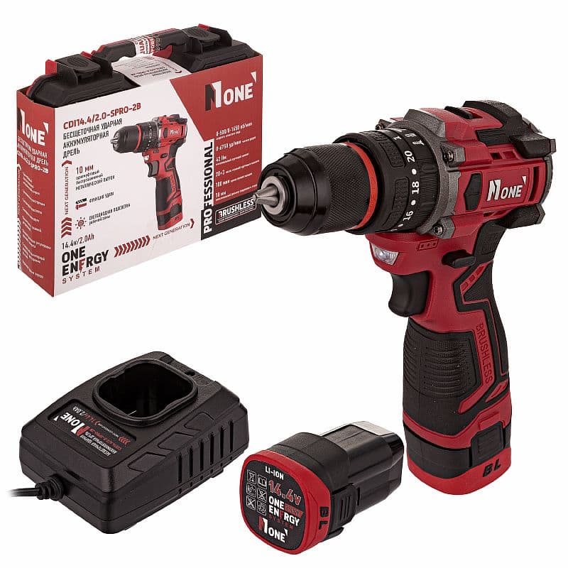 Дрель аккумуляторная ударная INDUSTRIAL CDI 14.4/2.0-SPRO-2B 14.4 В