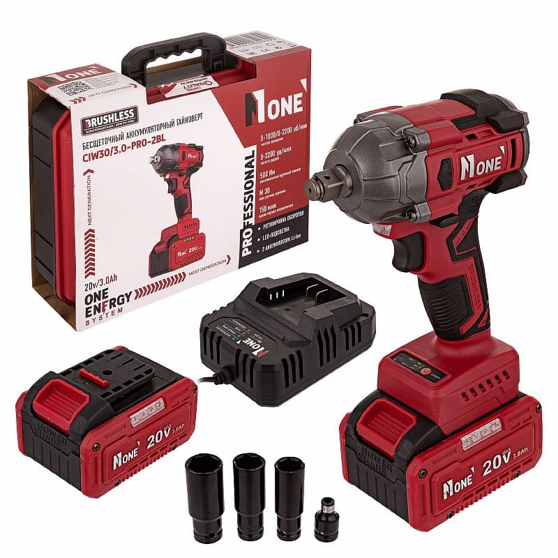 Гайковерт аккумуляторный INDUSTRIAL CIW30/3.0-PRO-2BL 20 В 500 Н·м