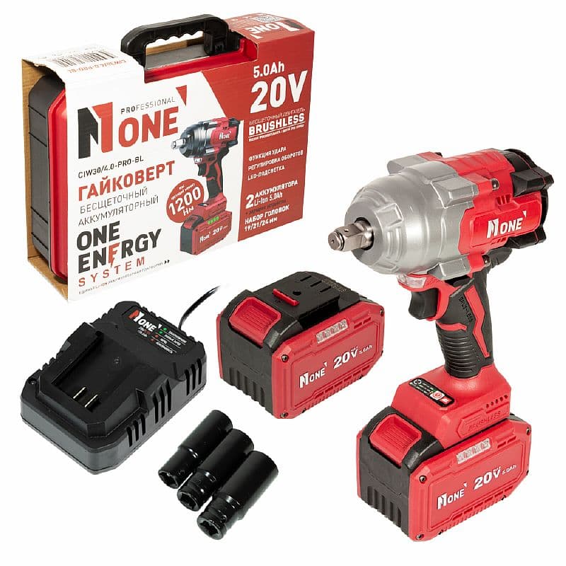 Гайковерт аккумуляторный INDUSTRIAL CIW30/4.0-PRO-BL 20 В 1200 Н·м