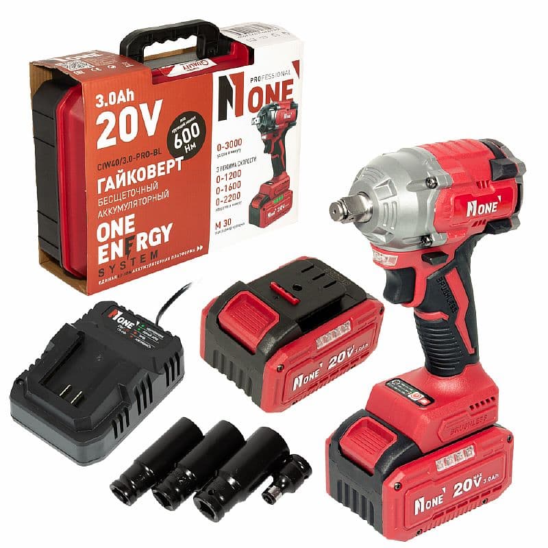 Гайковерт аккумуляторный INDUSTRIAL CIW40/3.0-PRO-BL 20 В 600 Н·м