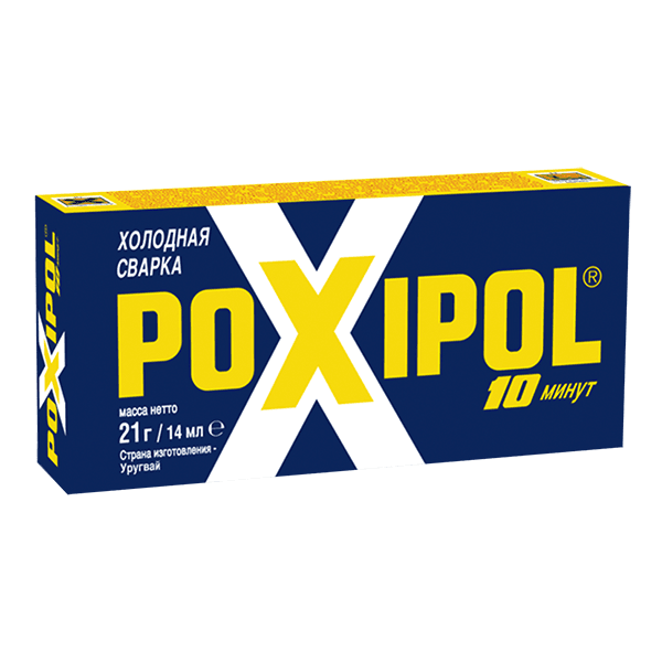 Клей холодная сварка POXIPOL эпоксидный двухкомпонентный серый, 14 мл