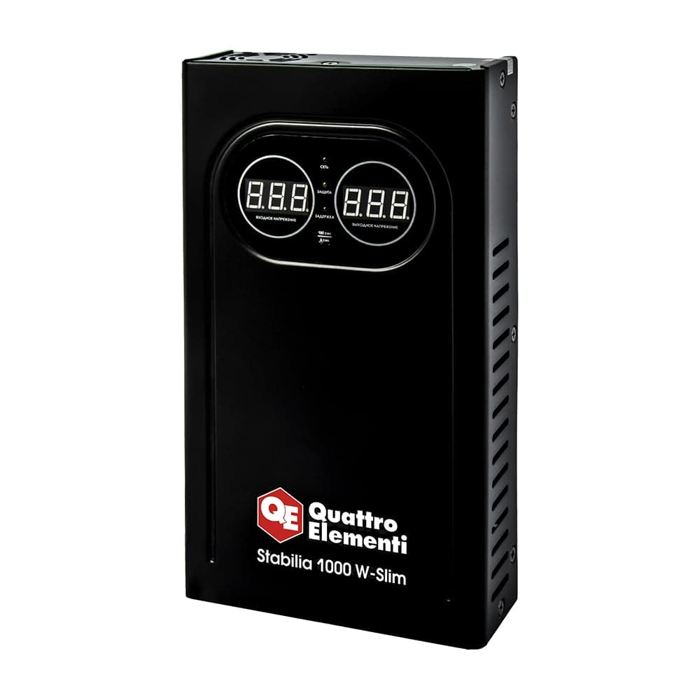 Стабилизатор напряжения QUATTRO ELEMENTI Stabilia 1000 W-Slim 1000 ВА