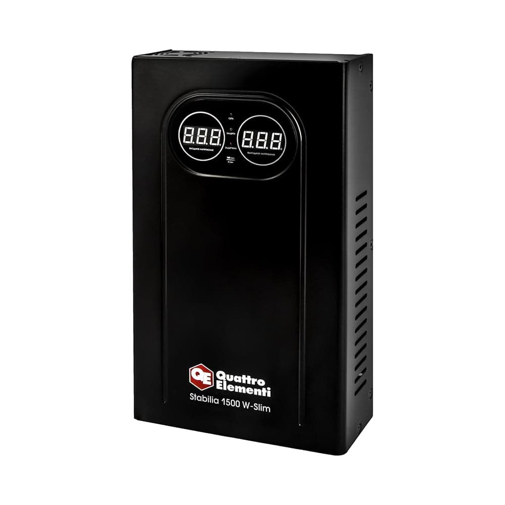 Стабилизатор напряжения QUATTRO ELEMENTI Stabilia 1500 W-Slim 1500 ВА