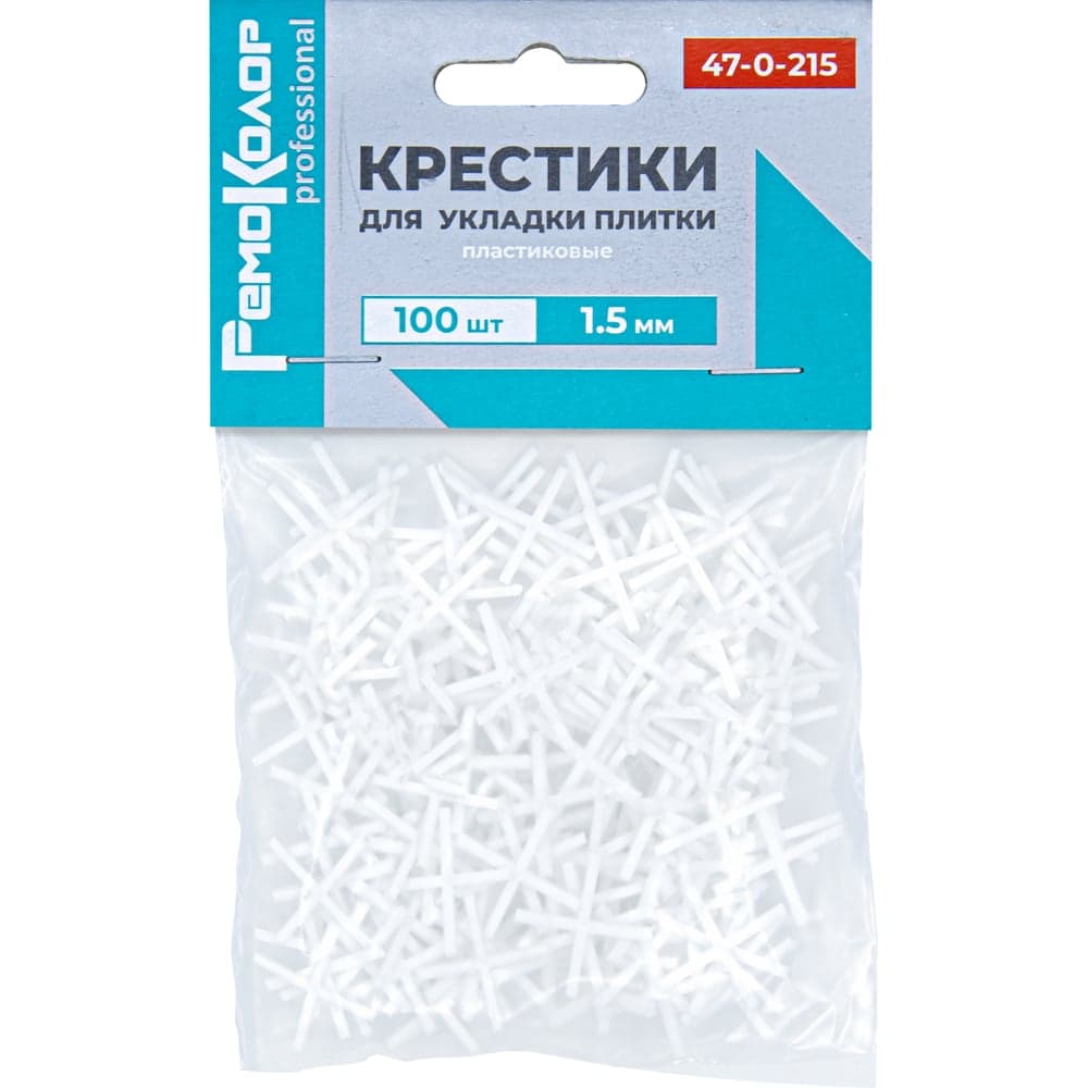 Крестики для плитки РемоКолор 1,5 мм, 100 шт.