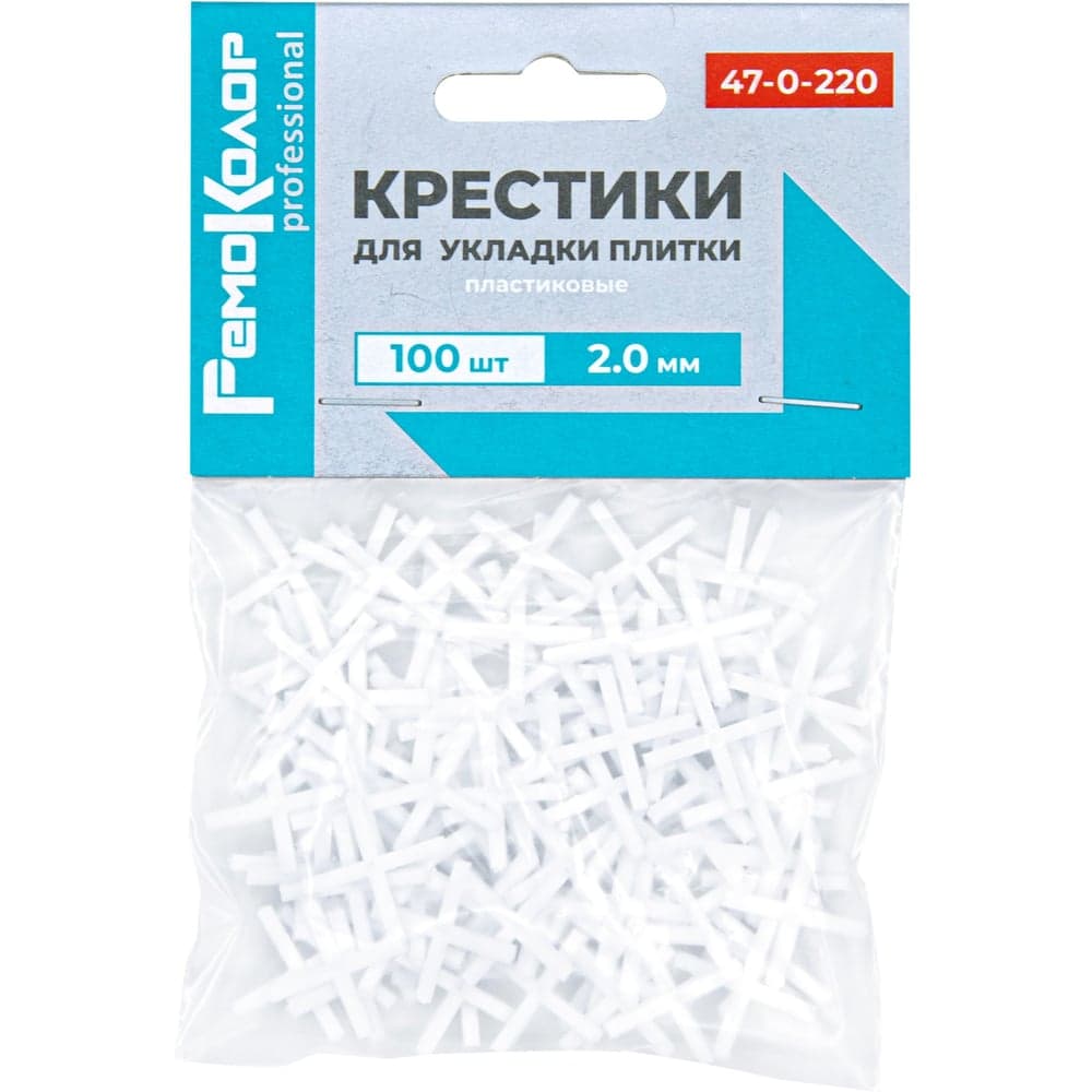 Крестики для плитки РемоКолор 2 мм, 100 шт.